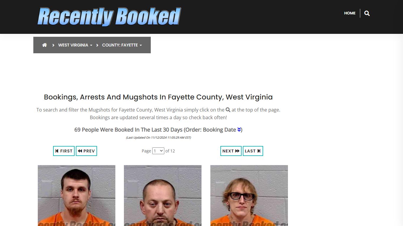 Bookings, Arrests and Mugshots in Fayette County, West Virginia